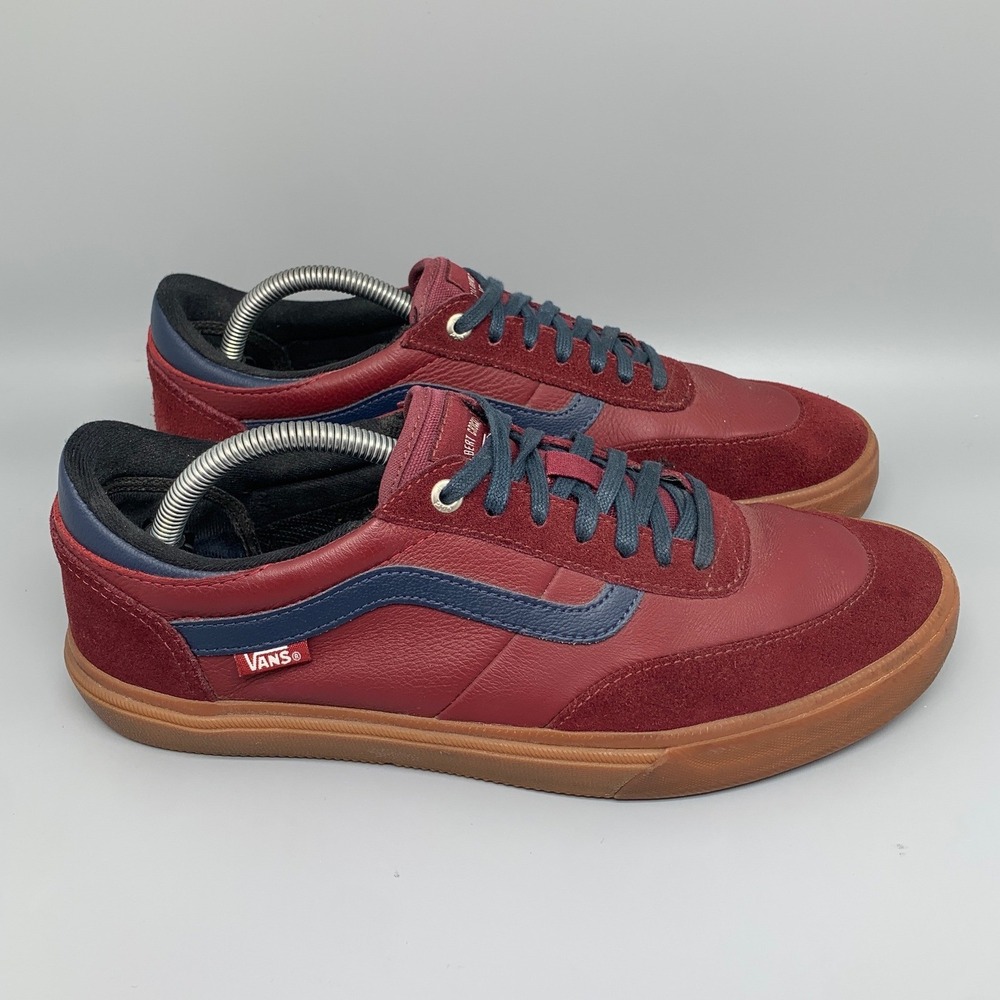 Vans‎ Kyle Walker Pro Red Navy Leather Skate Shoes 721454 Men's Sz 10